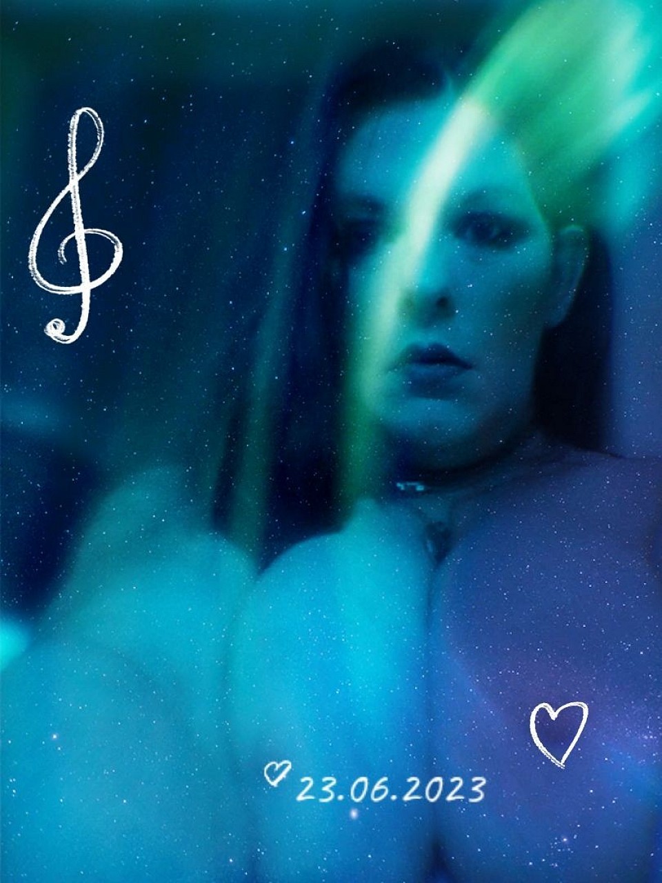 Blue treble cleff