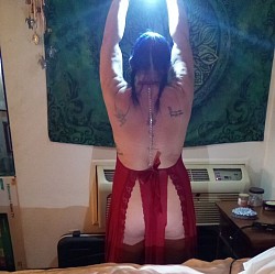 Red nightie lighted